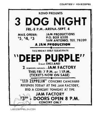 San Antonio 1970 (show cancelled ad)