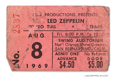 San Bernardino '69 ticket