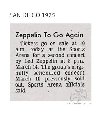 San Diego 1975 (2nd show added)