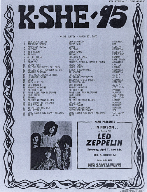 St Louis 1970 Radio ad / chart