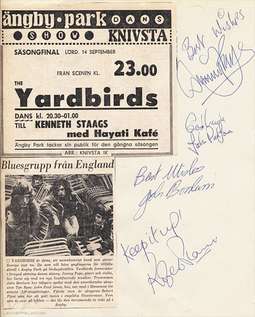 Sweden 1968 - autographs / press