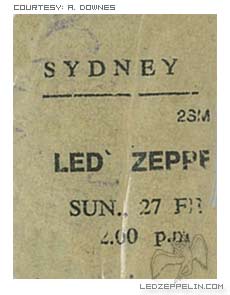 Sydney 1972 ticket