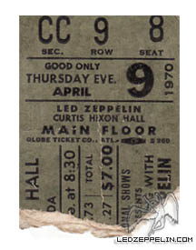 Tampa 1970 ticket