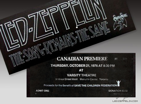 TSRTS Canadian premiere ticket