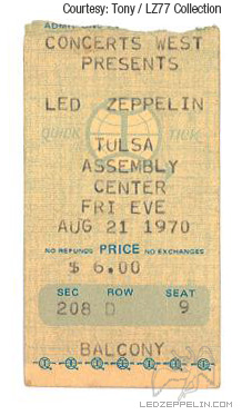 Tulsa 1970 ticket