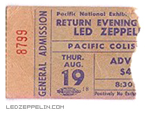 Vancouver '71 ticket