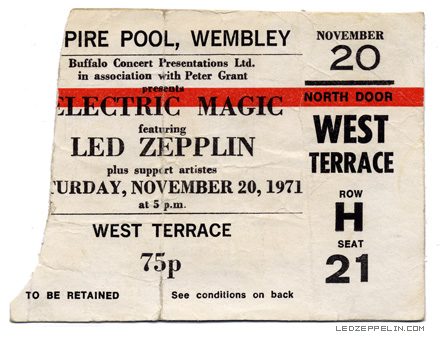 Wembley '71 ticket