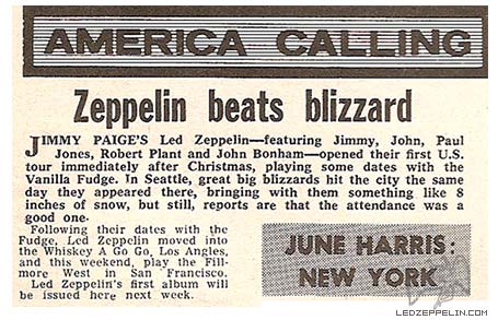 Zeppelin Beats Blizzard (Dec.1968)