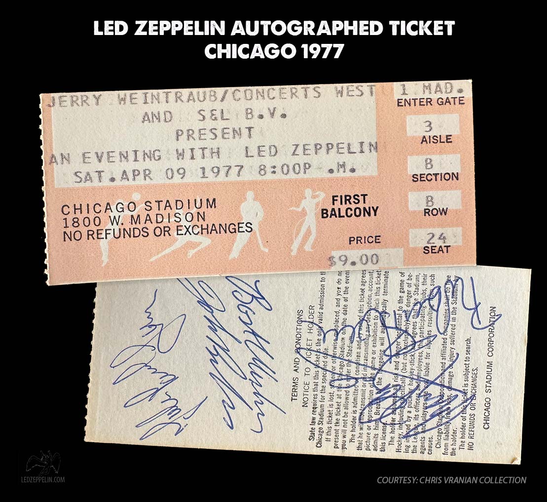 Chicago 1977 - Autographed Ticket
