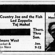 Fillmore West - Jan. 1969 ad
