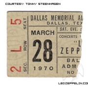 Dallas 3.28.70 ticket