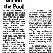 Wembley Arena (London) 11-20-71 Review (Zep Sell Out the Pool)