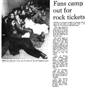 Fans Camp Out For Tickets (Newcastle) Earls Court 1975