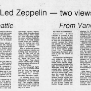 Seattle / Vancouver 1975 Reviews ("Two Views" Columbian)