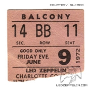 Charlotte 1972 ticket