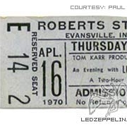 Evansville 1970 ticket