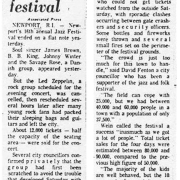 Newport Jazz Fest. '69 press