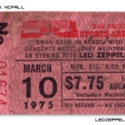 San Diego '75 ticket