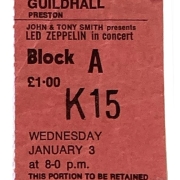 Preston (Guildhall) 1973 ticket (original date: Jan.3)