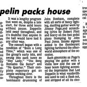 San Diego 3-10-75 Review 'Led Zeppelin Packs House'