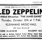 Buffalo 1969 Ad (Kleinhans Music Hall)  w/ James Gang