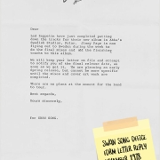 Swan Song Office Fan Letter Reply Template (Nov. 1978)